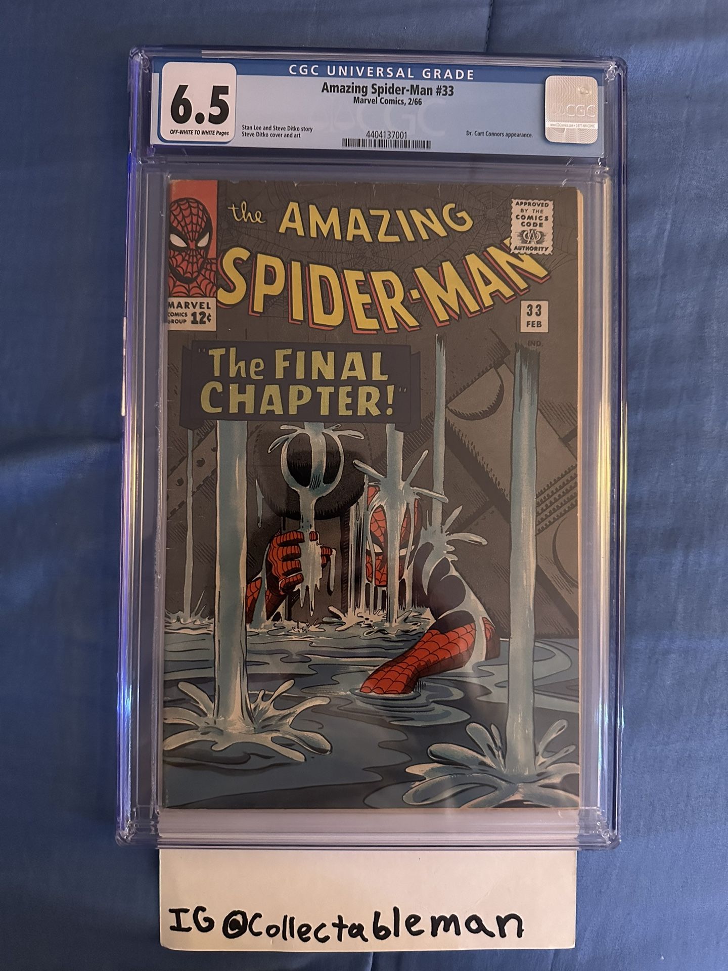 AMAZING SPIDER-MAN #33, CGC 6.5, Dr. Curt CONNORS Appearance (1966)