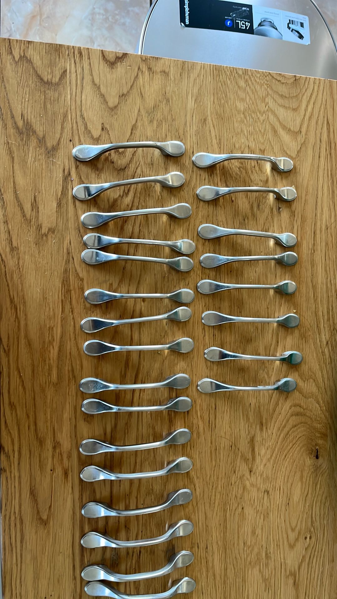 Set of 25 Cabinet Handles – Brushed Nickel