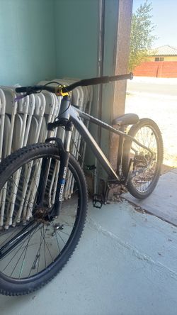 grey, and black MTB really good bike grey, and black