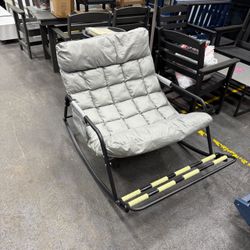 Indoor Outdoor Patio Rocking, ChairsOversized Modern Rocker Chairs, Double Papasan Chair with Cushion, Ergonomic Lounge for Living Room, Bedroom, Pati