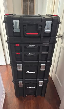 BAUER Modular Rolling Tool Box System – Like New 4-Piece Set