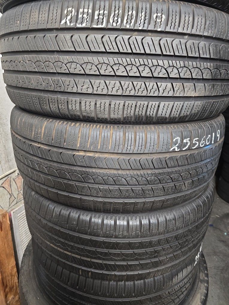 4 Tires 255.60.19 Pirreli Scorpion 90 % Tread Dot 2522