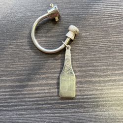 Tiffany & Co. 1837 rare .925 Champagne bottle key ring.  19.3 grams 