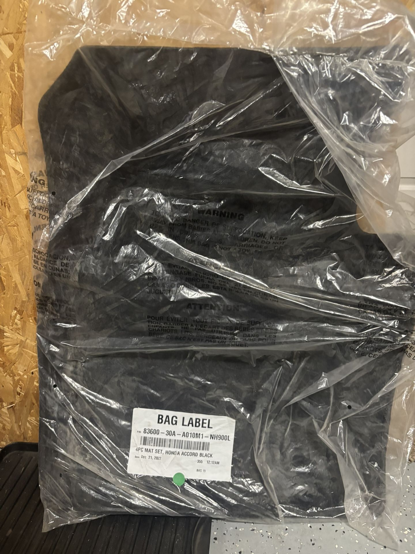 Brand New Car Mats For A Honda Accord