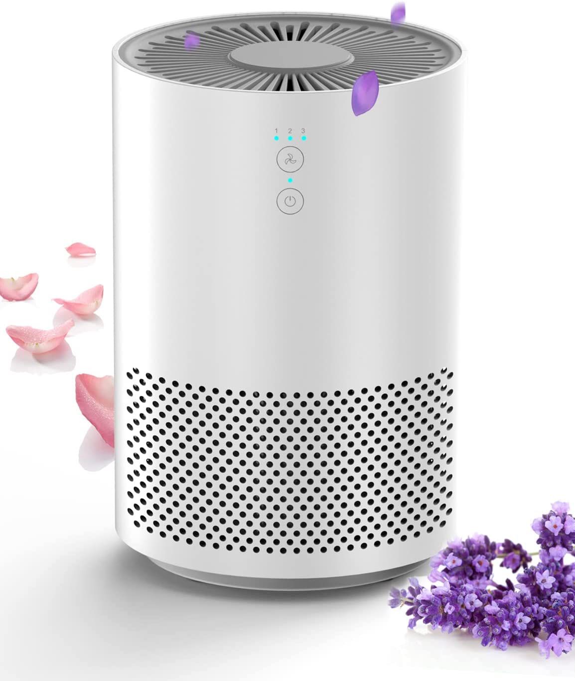 HEPA Air Purifier for Home Bedroom office and desk, High Efficiency Portable Air Cleaner with HEPA Filter UP to 200 ft²