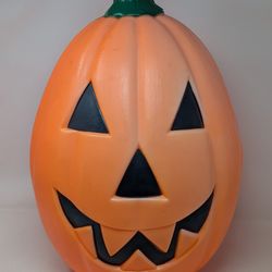Vintage Empire 21" Halloween Blow Mold Jack O Lantern Pumpkin Working Light