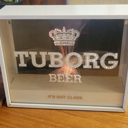 VINTAGE 1970s TUBORG BEER SIGN