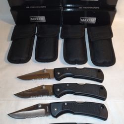 Maxam Folding Pocket Knife Lot New In Box Utility/Camping/Fishing 
