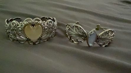 🔥 Today Only: Vintage Carolyn Pollack .925 Sterling Silver Cuff Bundle (2 Rare Pieces)