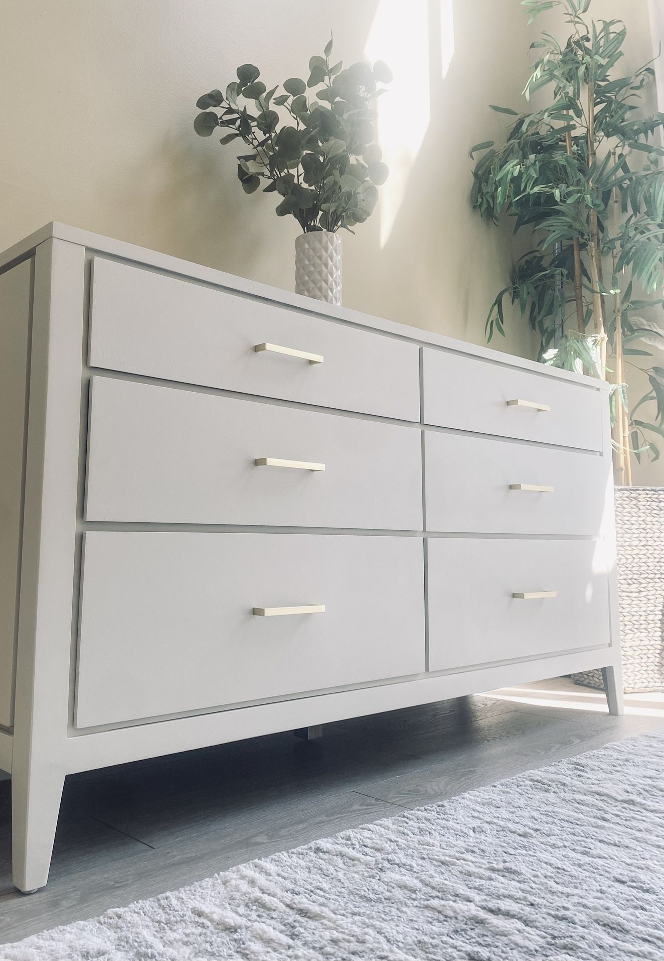 MCM Dresser/Credenza/Buffet/Sideboard/Coastal/TV Stand/ Console Table/White Oak/ Natural Wood