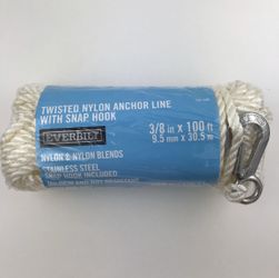 Yacht Marine Boat Rope 300 Lb 100 Feet 3/8” Thick