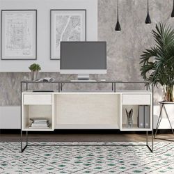 Camley 54.7-in Off-white Modern/Contemporary Computer Desk