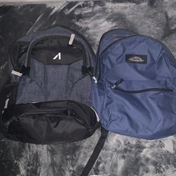 2 Kids Size Blue Book Bags 