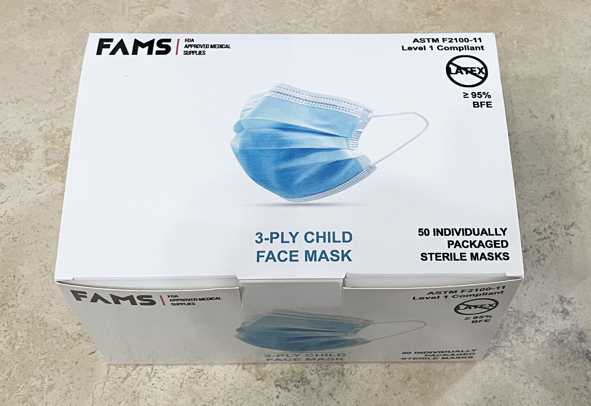 Child Individually Packaged Sterile Face Masks