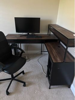 Desk and chair