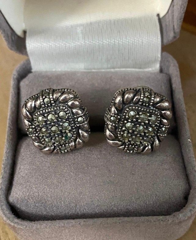 Aretes Stainless Piedras Joyería Antigua