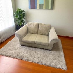 Cozy Beige Loveseat – Compact & Comfortable Seating (WE DELIVER)