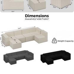 Modular Corduroy Cloud Couch Sectional - Boneless Memory Foam Sofa