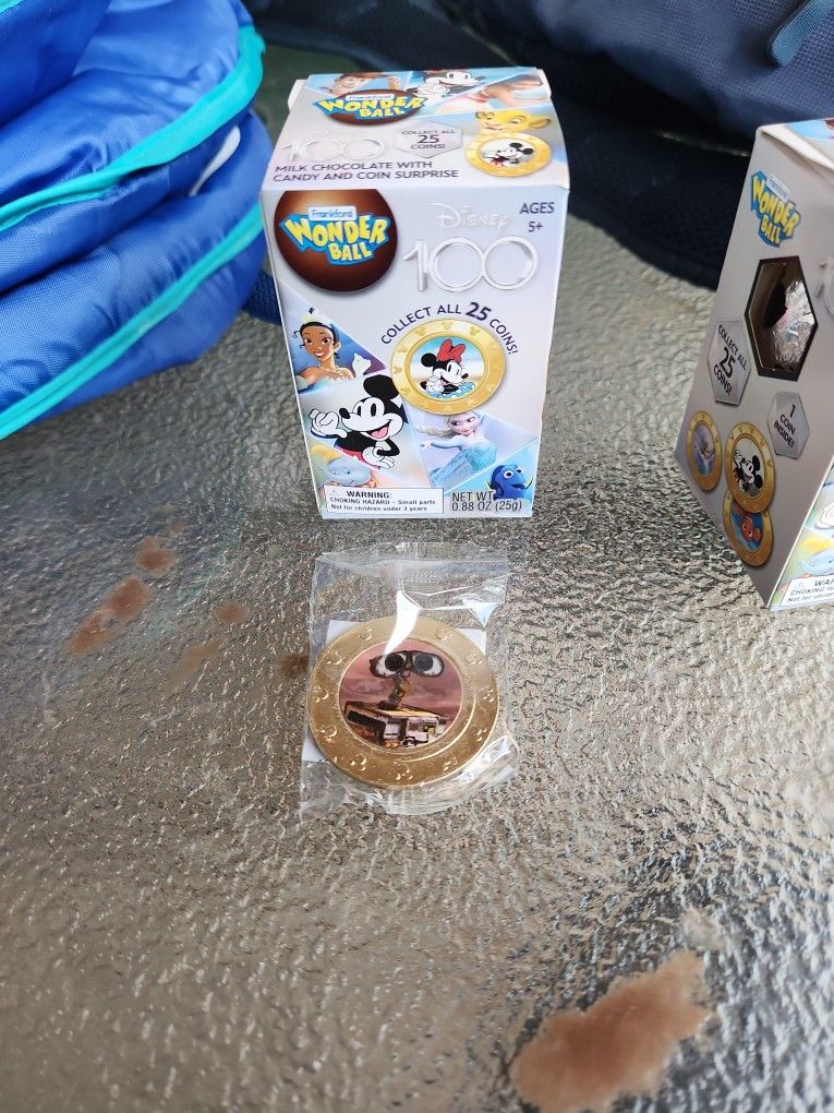 Disney 100 wonder ball metal collector coin wall e