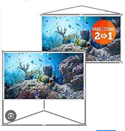 100-inch 2-in-1 portable projection screen in new condition