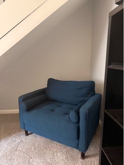Modern Navy Blue Accent Chair – $145 OBO | Delivery Available