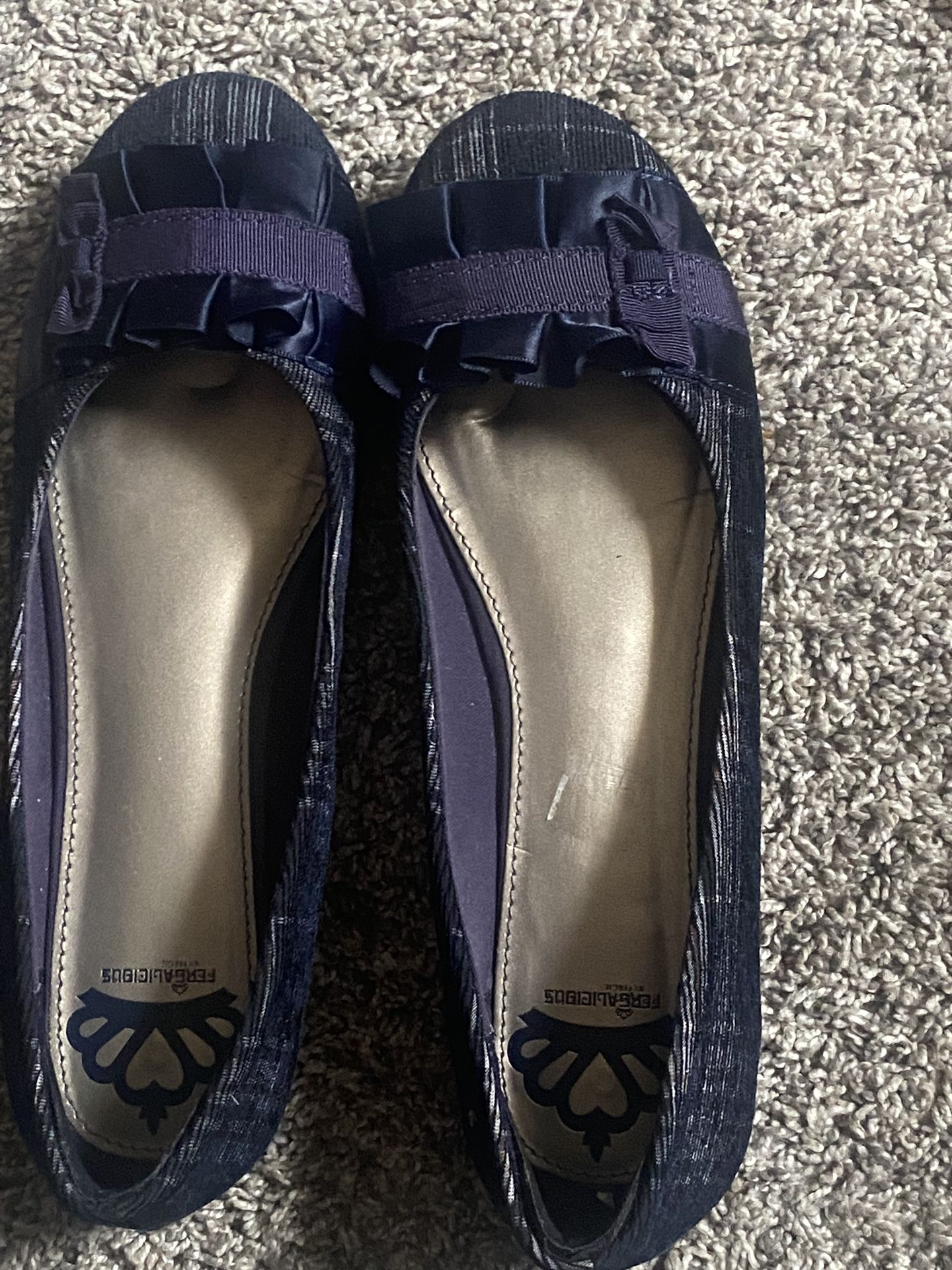 FERGALICIOUS BY FERGIE DARK BLUE FLATS