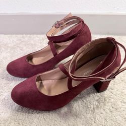 Maroon Ballet Type Heels