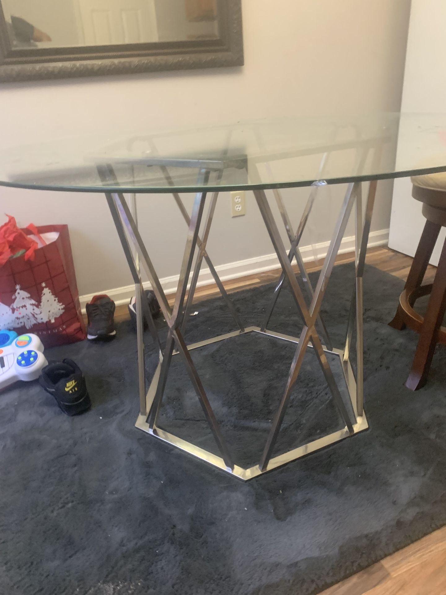 Round Glass Table