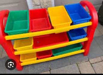 Multi Bins Storage Toy Organizer