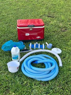 Lote de accesorios para piscina + Cooler Coleman