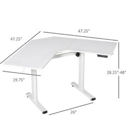 Corner Desk - Mechanically Raises 