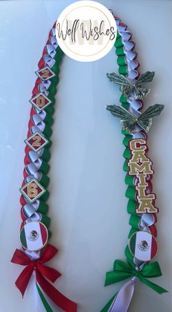 Mexican Flag Graduation Lei