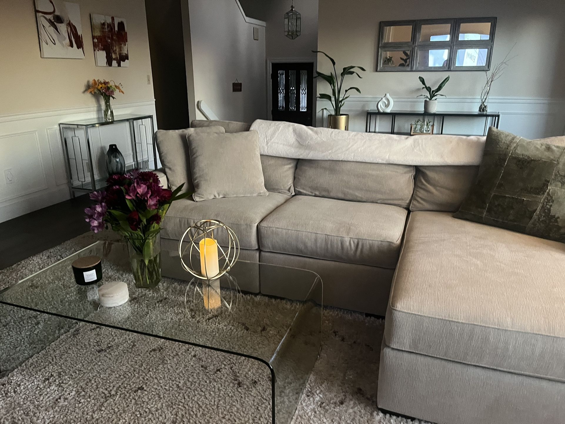 Macy’s Radley Beige Sofa L-shape < 1 year old!