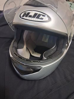 HJC Full-Face Motorcycle Helmet Silver