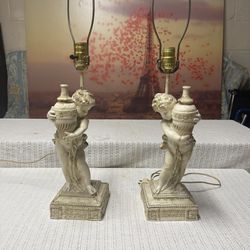 Antique Cherub Lamps 2