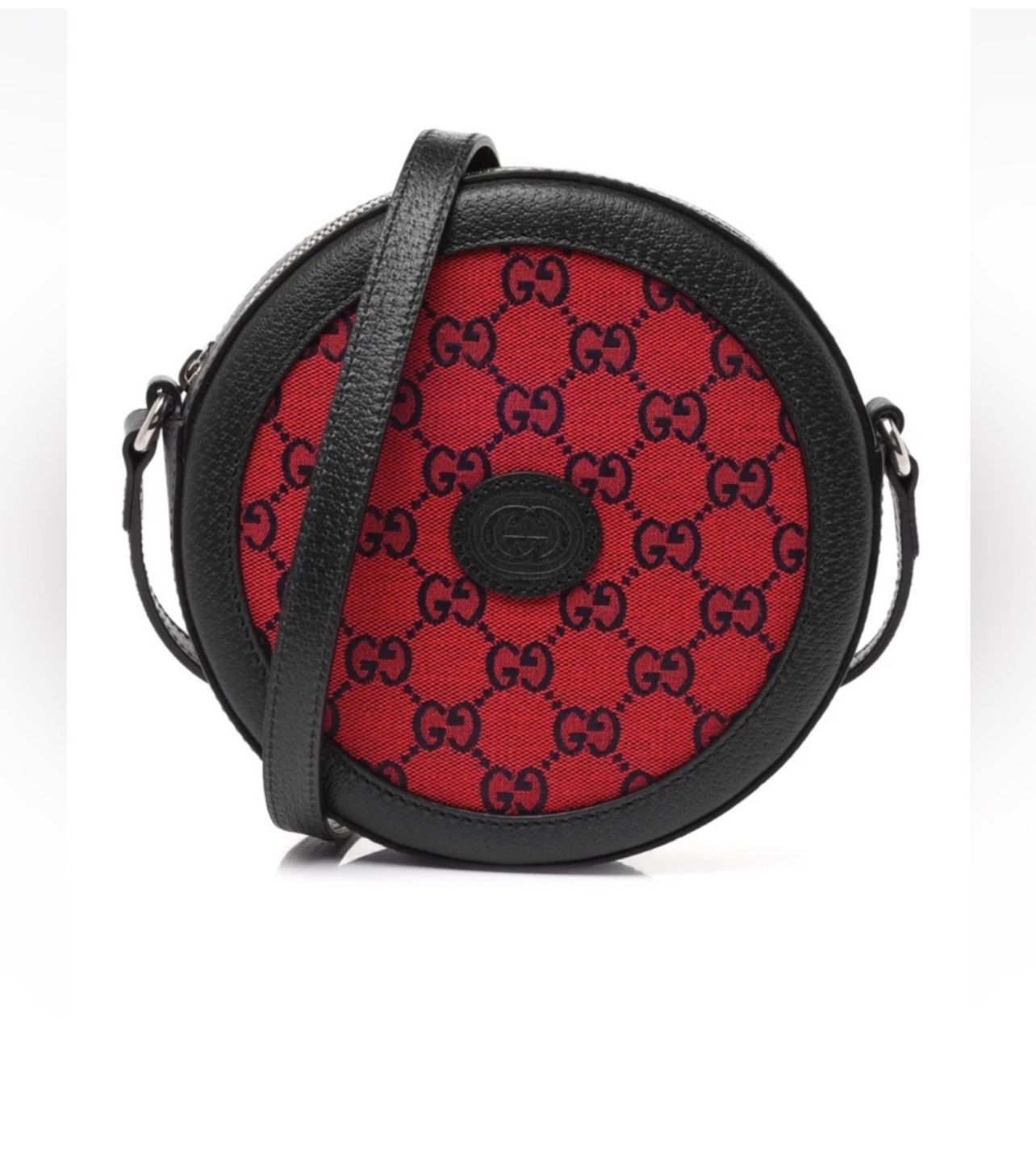 Gucci GG Supreme logo limited edition round crossbody bag