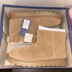 Brand New Tan Suede-Style Winter Boots | Size 8 | Faux Fur Lined
