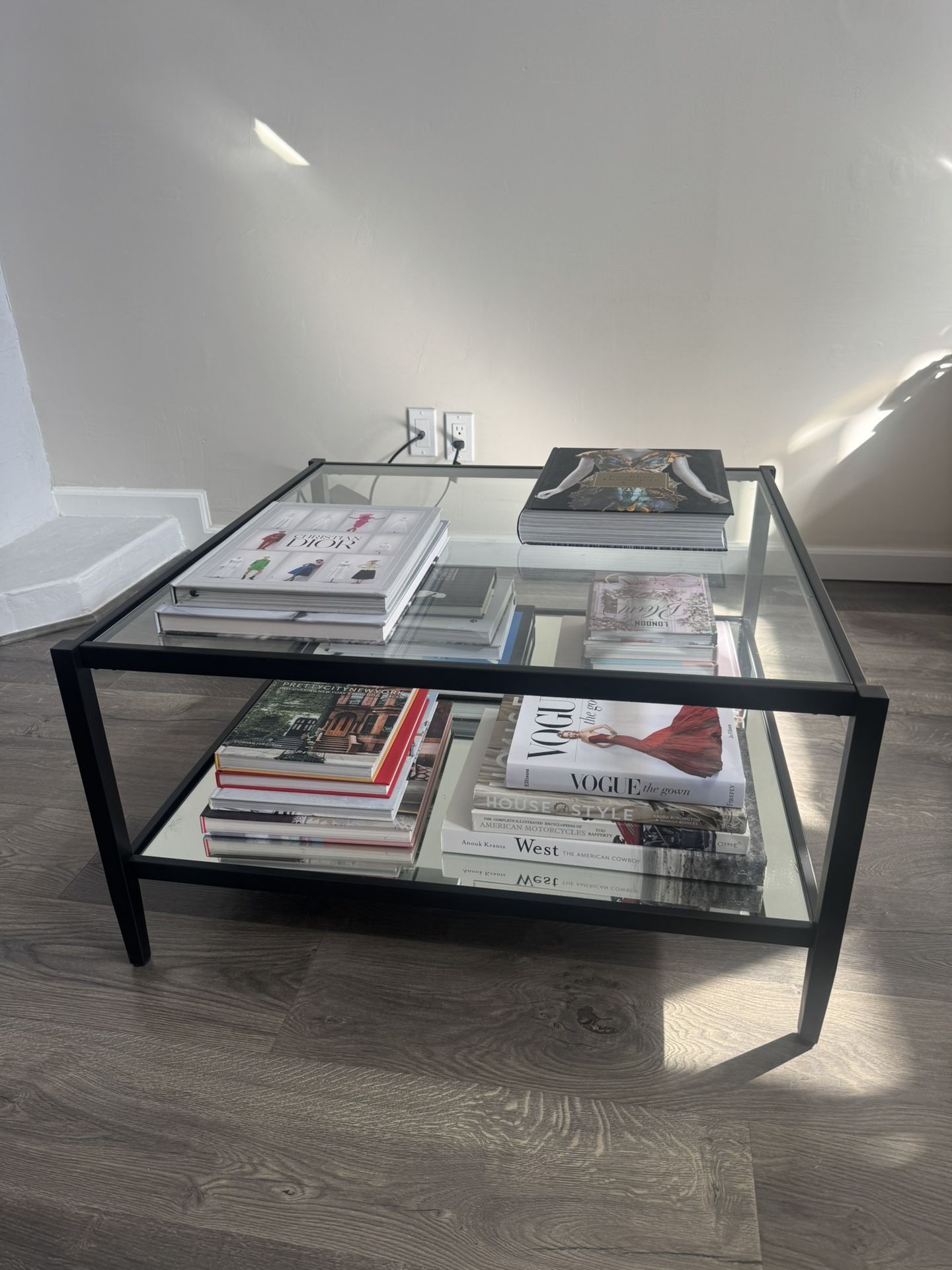 Portishead Glass 4 Legs Coffee Table & Storage