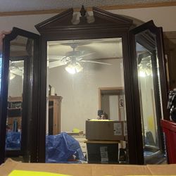 Trifold Antique Mirror