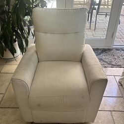 White linen Rocking Chair