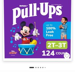 NEW/ Huggies Pull-Ups Boys' Learning Designs Training Pants 2T-3T 124ct (4/31’s count)