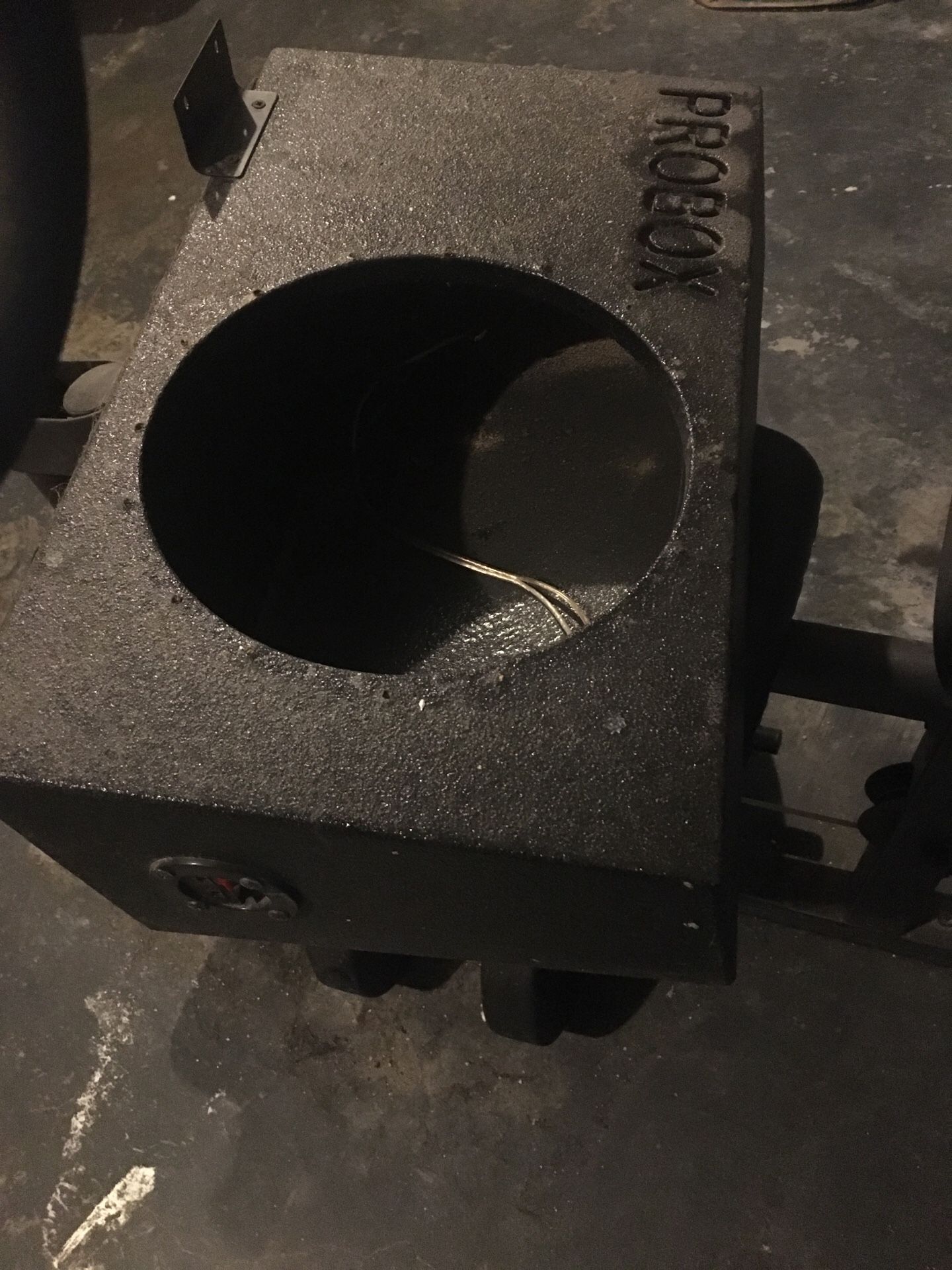 One Subwoofer box 12”