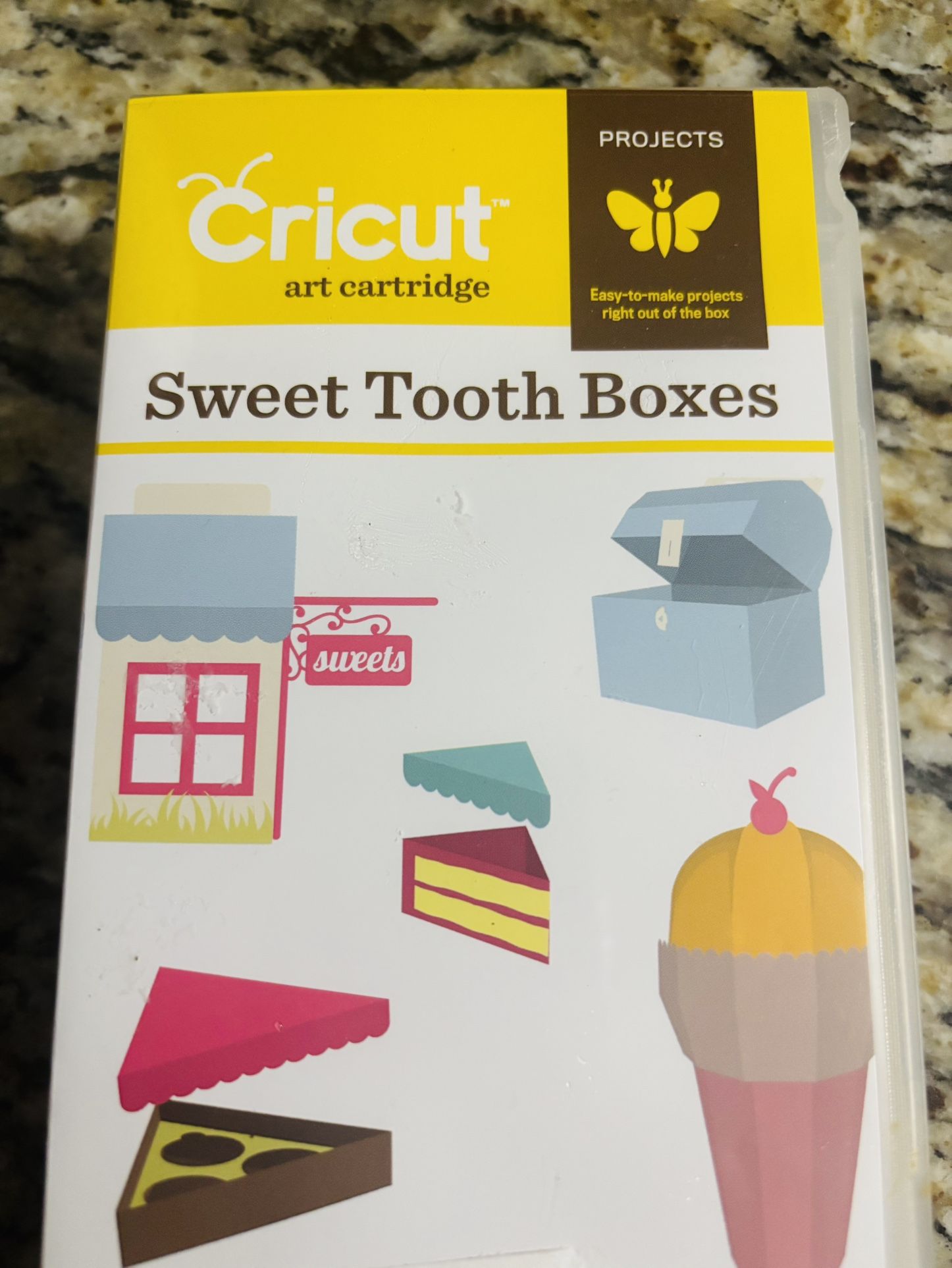 Cricut Sweet Tooth Boxes cartridge Amazing Gift Box Making Set
