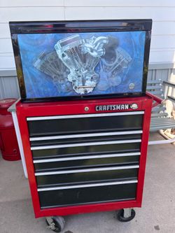 Mac tools tool and craftsman tool box