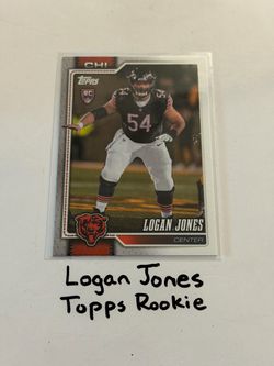 Logan Jones Chicago Bears Center Topps Rookie Card.