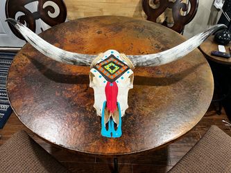 Hand painted longhorn steer horns