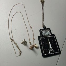 Eiffel Tower Accessories Silver Color Eiffel Tower Charm Gold Color Eiffel Tower Charm Flower Charm Open Charm Luggage Key Chain Bedazzled Eiffel Towe