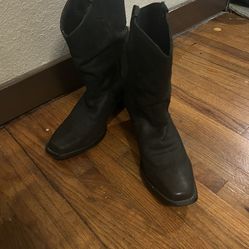 Women’s Black Leather Durango Boots Sz 8