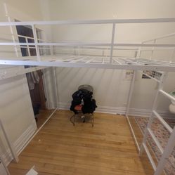 Metal Loft Bed Frame 