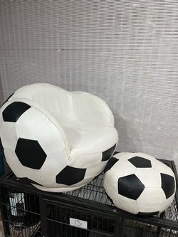 Small Soccer Ball Chair and Ottoman by Coaster